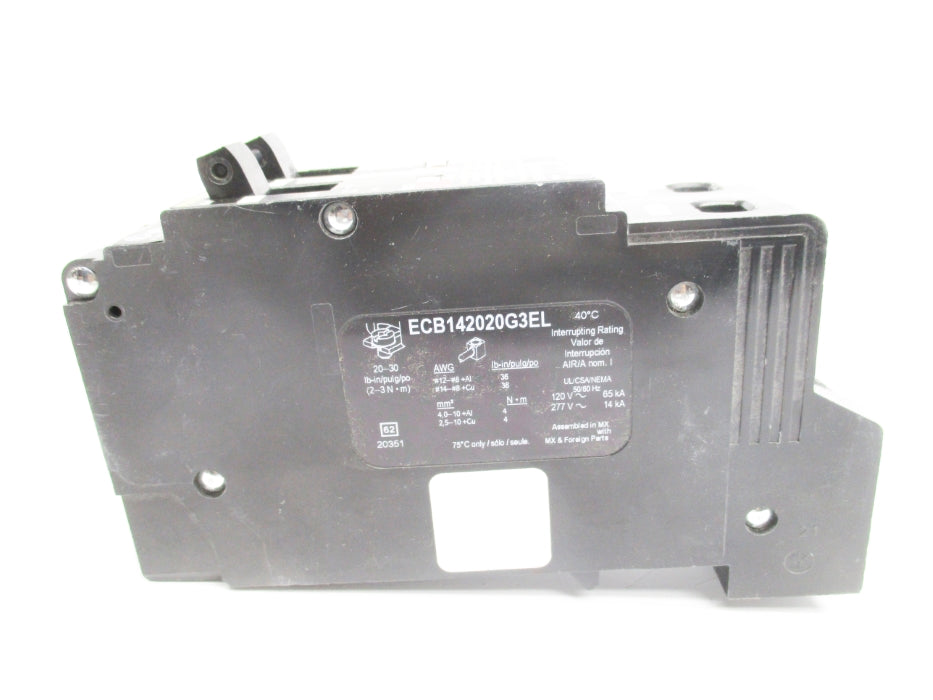 SQUARE D ECB142020G3EL 20A 277V NSNP