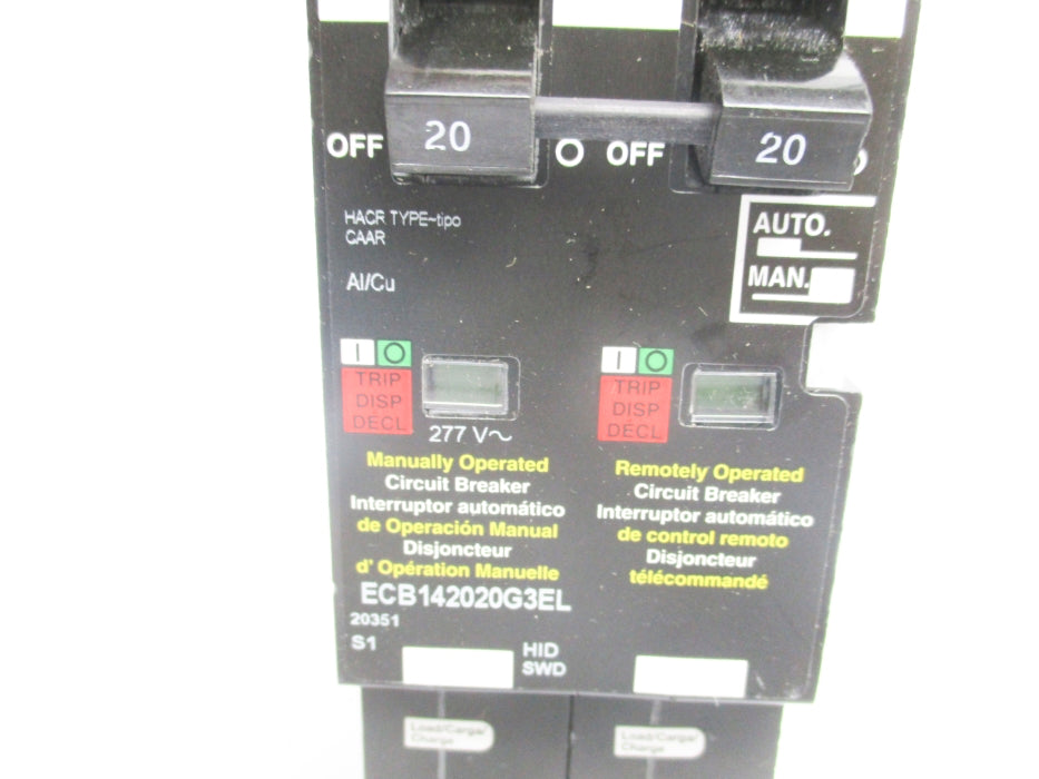SQUARE D ECB142020G3EL 20A 277V NSNP