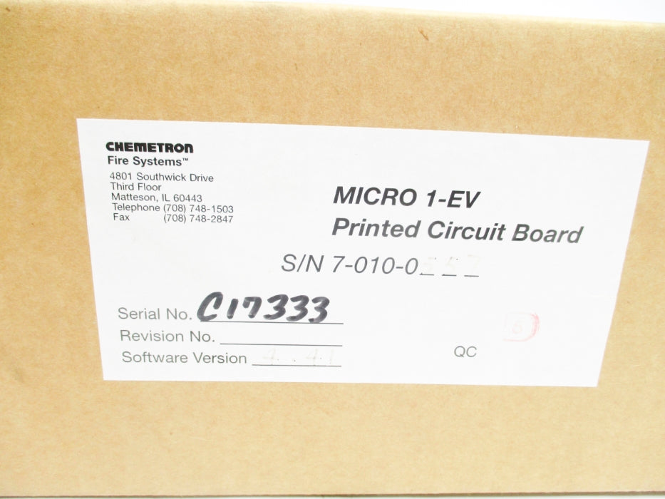 CHEMETRON MICRO1-EV NSFS