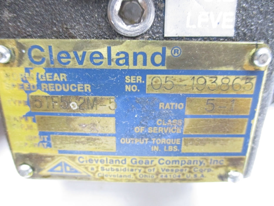 CLEVELAND GEAR I5TF562M-5 REMAN
