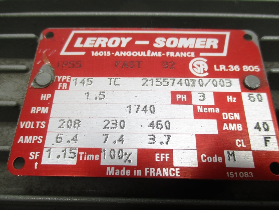 LEROY-SOMMER 215574070/003 NUPI