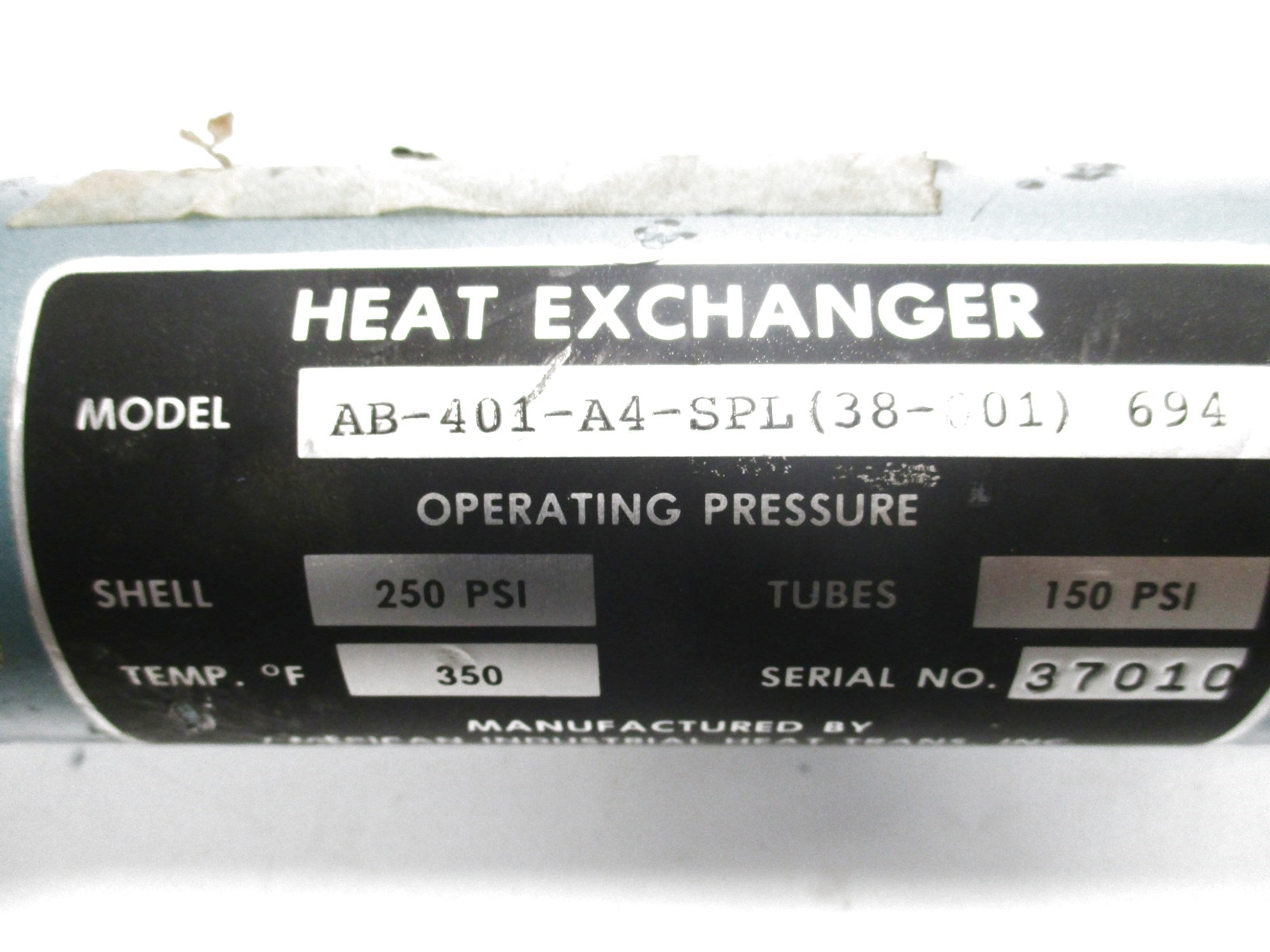 AMERICAN INDUSTRIAL HEAT TRANS. AB-401-A4-SPL UNMP