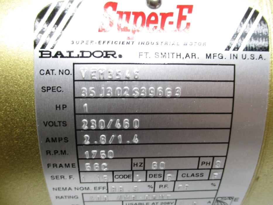 BALDOR VEM3546 NSMP