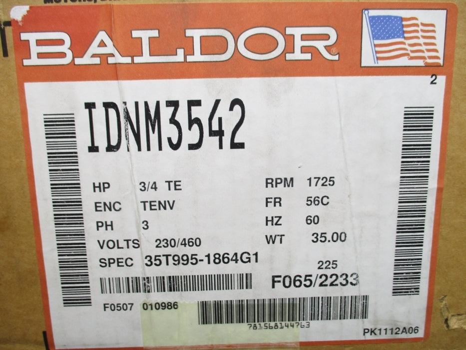BALDOR IDNM3542 NSMP