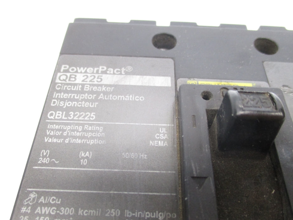 SQUARE D QBL32225 240V 225A UNMP