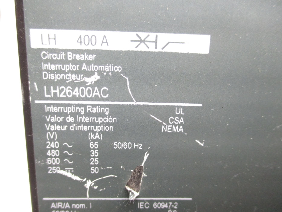SQUARE D LH26400AC 400A 600V NSNP