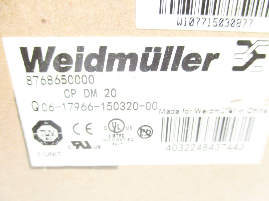 WEIDMULLER 8768650000 CPDM20 NSMP