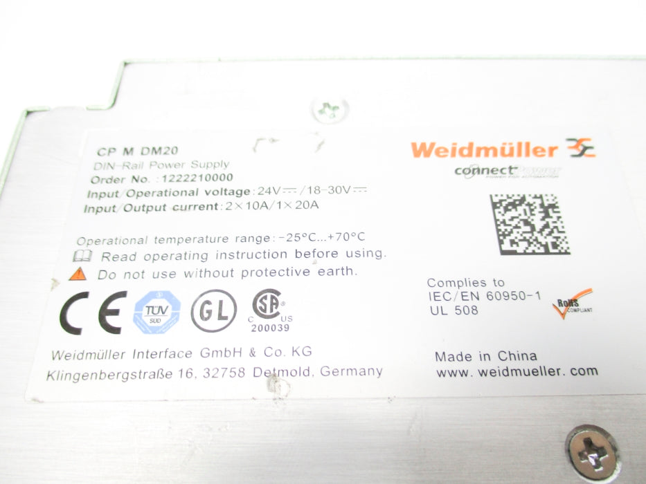 WEIDMULLER 1222210000 CPMDM20 UNMP