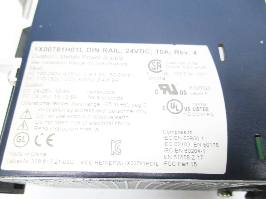 EMERSON 1X00781H01L NSNP