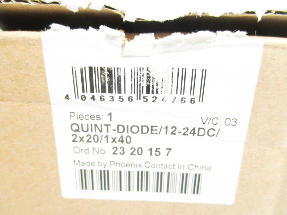 PHOENIX CONTACT QUINT-DIODE/12-24DC/2X20/1X40 NSMP