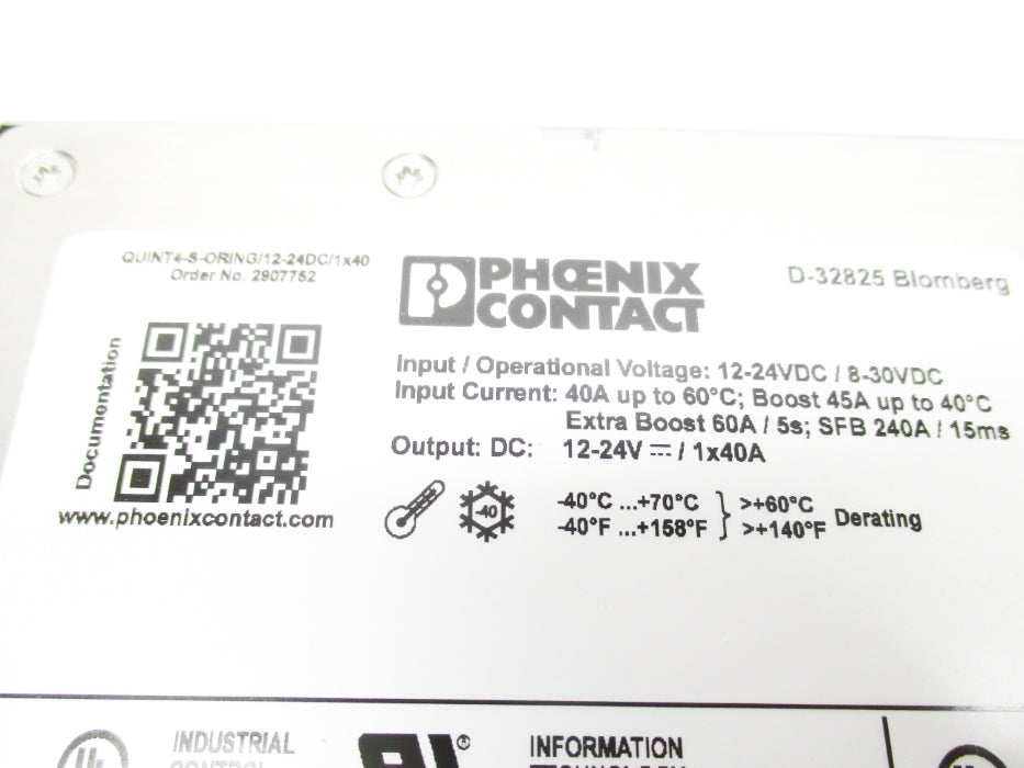 PHOENIX CONTACT QUINT4-S-ORING/12-24DC/1X40 NSMP