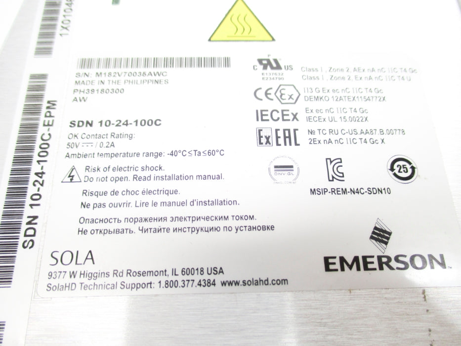 OVATION EMERSON 1X01046H01L1 SDN10-24-100C NSMP