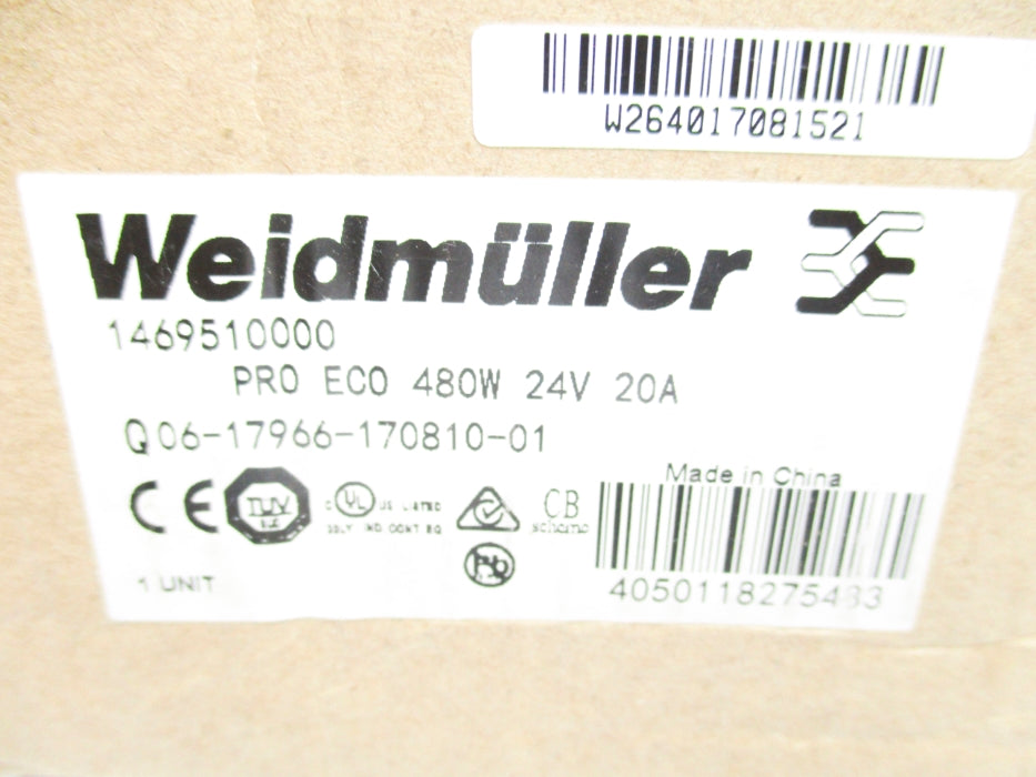 WEIDMULLER 1469510000 PROECO480W24V20A NSMP