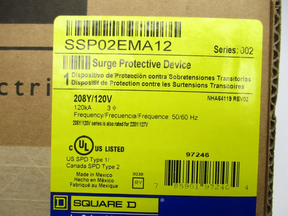 SQUARE D SSP02EMA12 SER. 002 NSFS