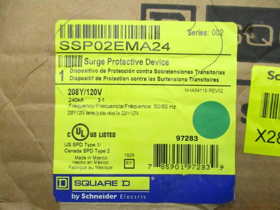 SQUARE D SSP02EMA24 SER. 002 208Y/120V NSMP