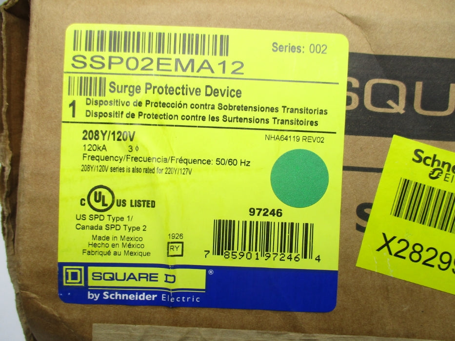 SQUARE D SSP02EMA12 SER. 002 NSMP