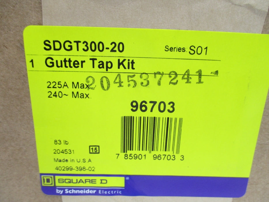 SQUARE D SDGT300-20 SER. S01 NSFS