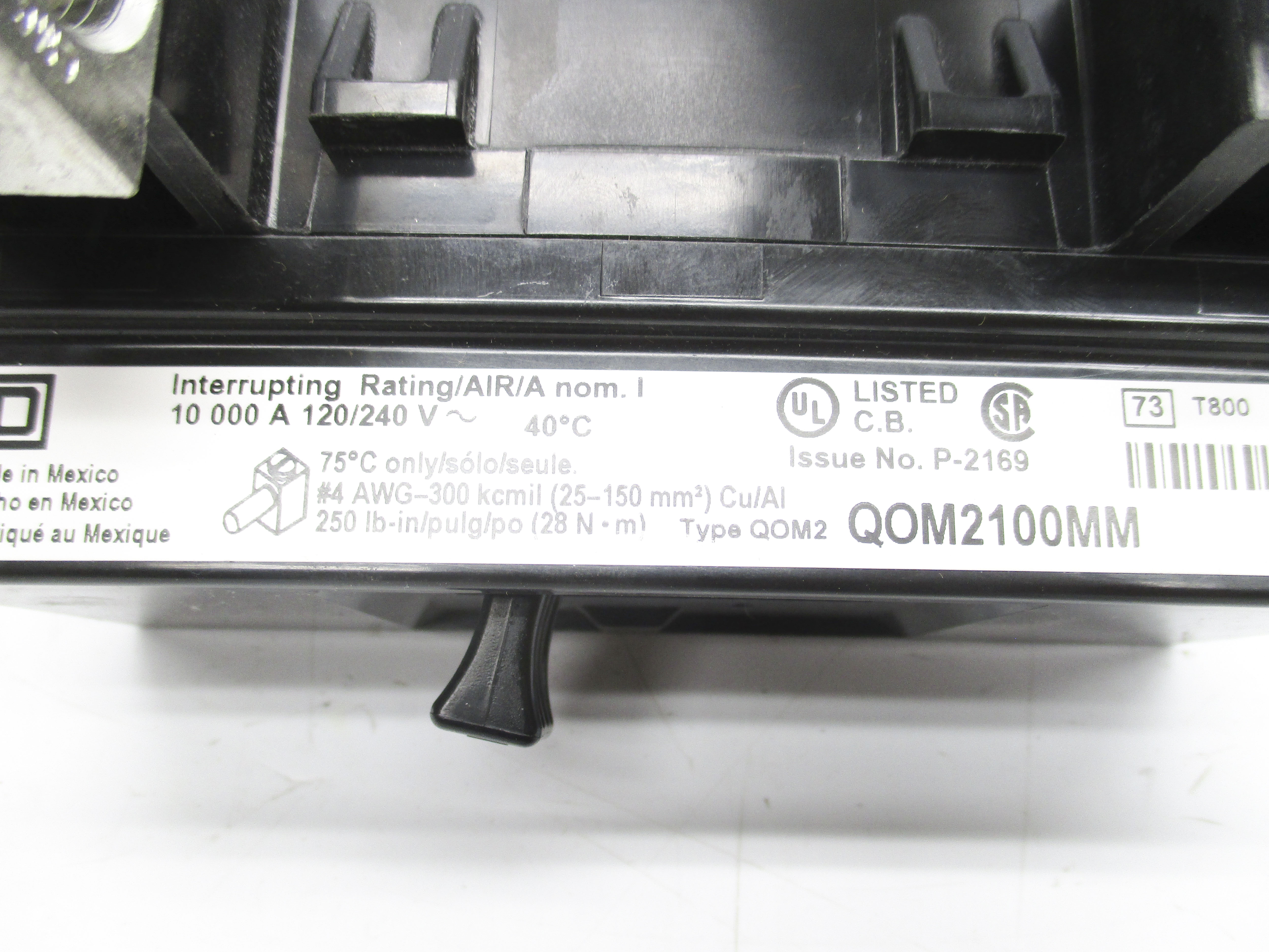 SQUARE D QOM2100MM 120/240V 100A NSMP
