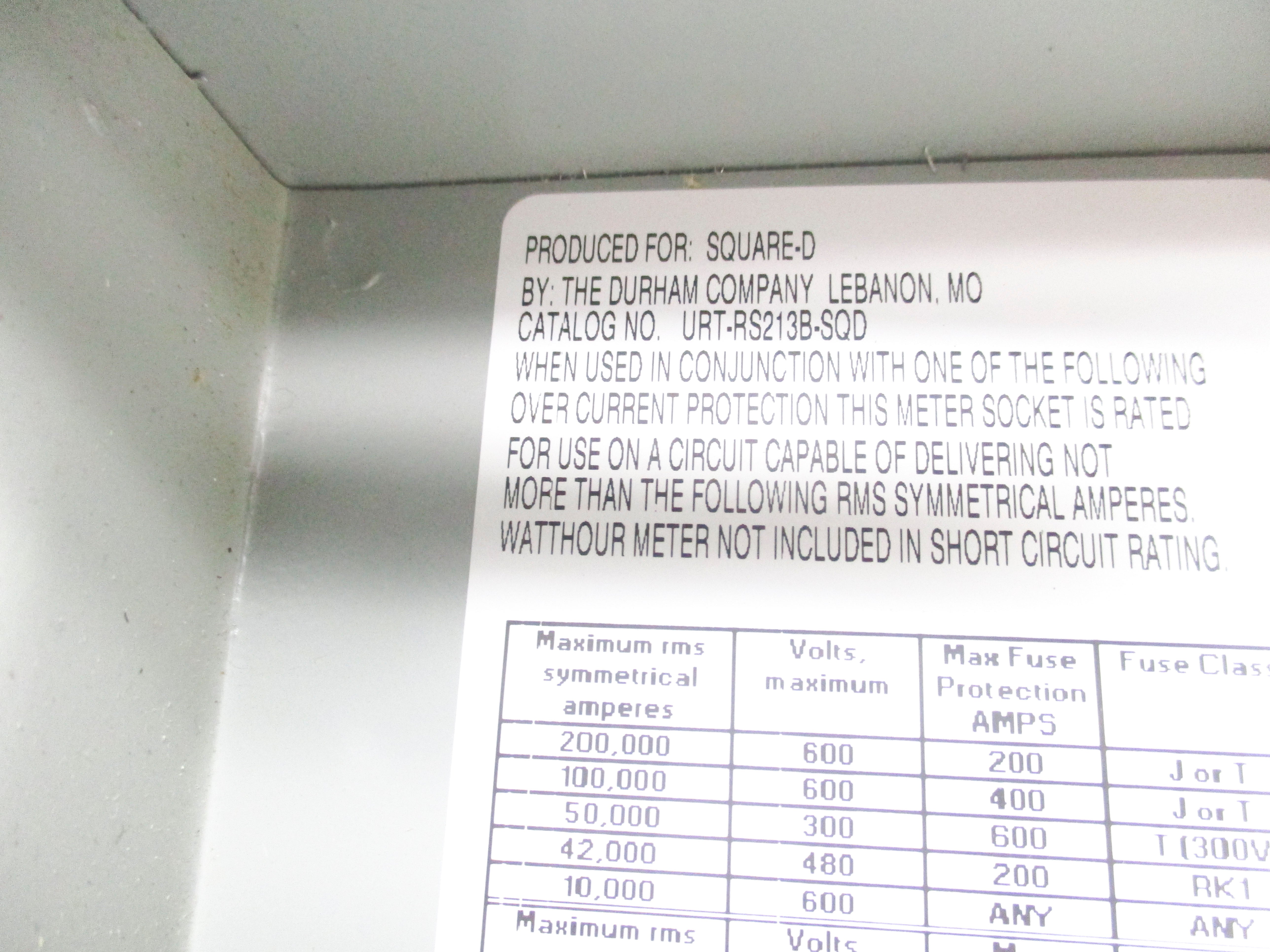SQUARE D URTRS213B SER. 001 NSMP
