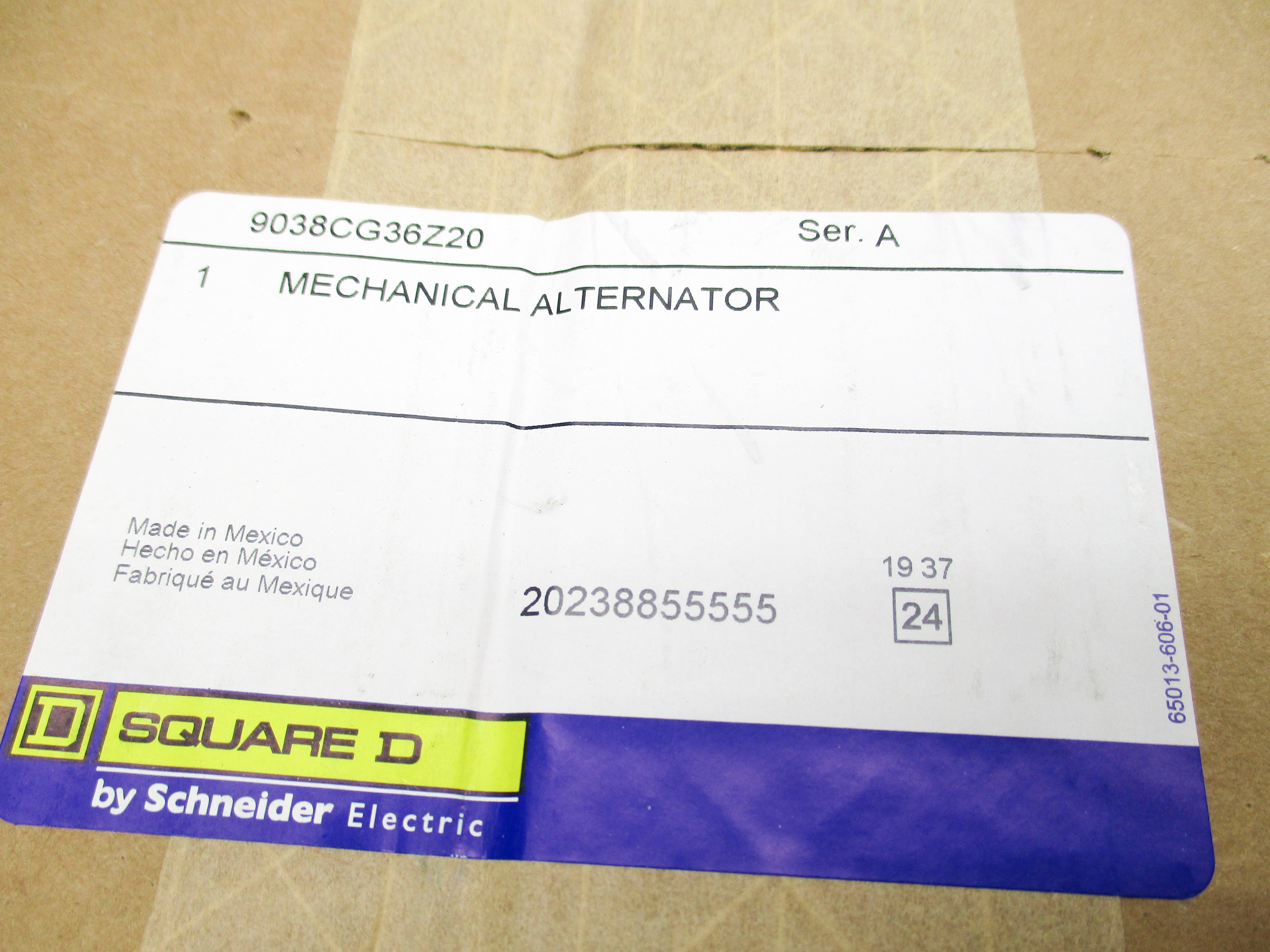 SQUARE D 9038CG36Z20 SER. A NSFS