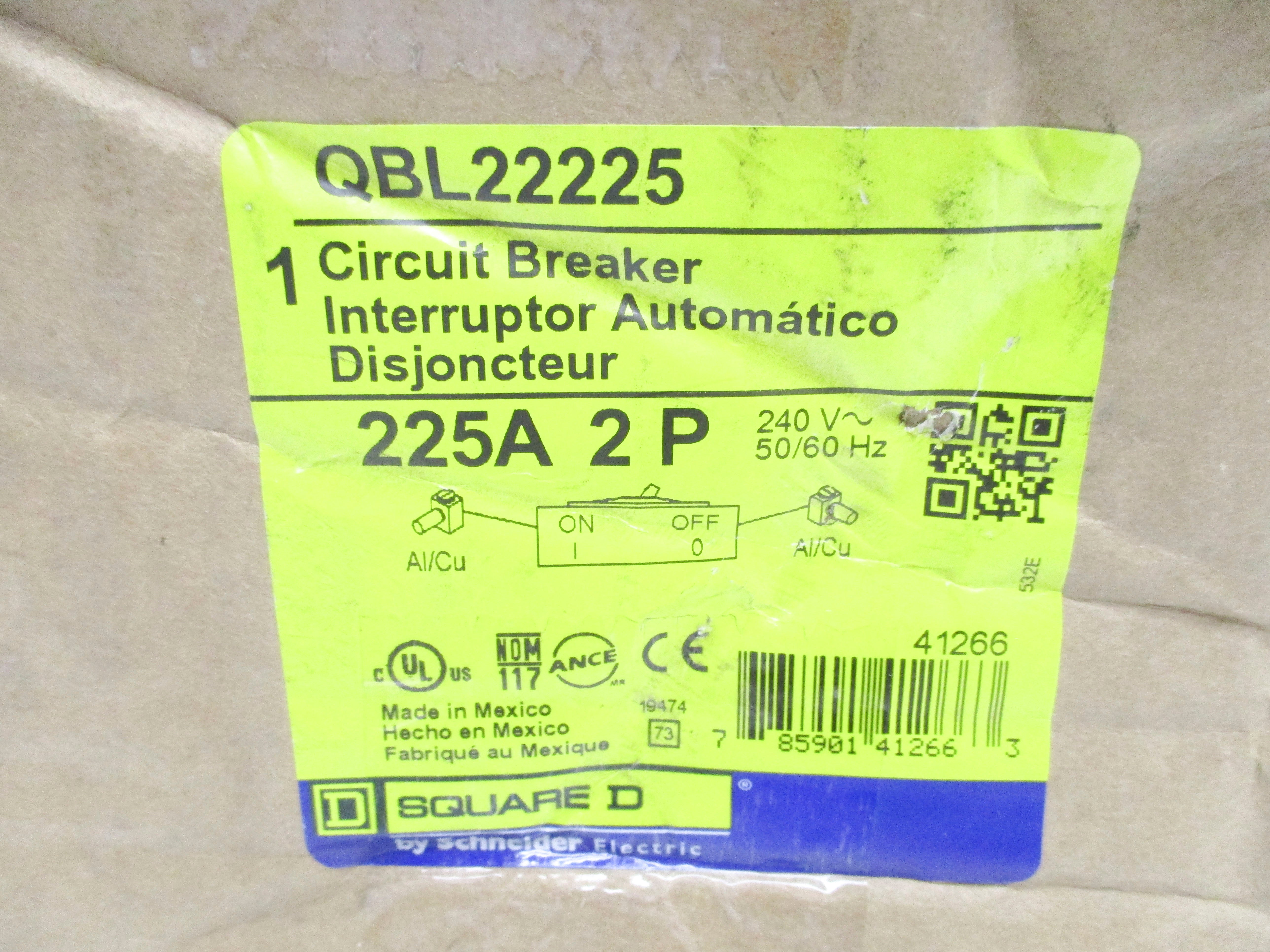 SQUARE D QBL22225 240V 225A NSMP
