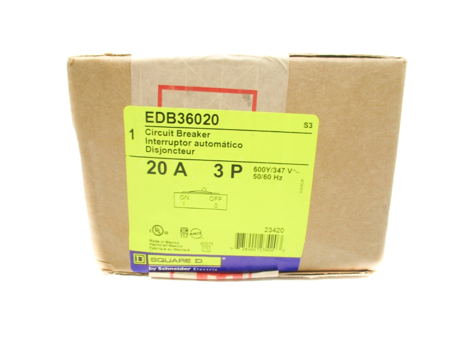 SQUARE D EDB36020 347V 20A NSFS