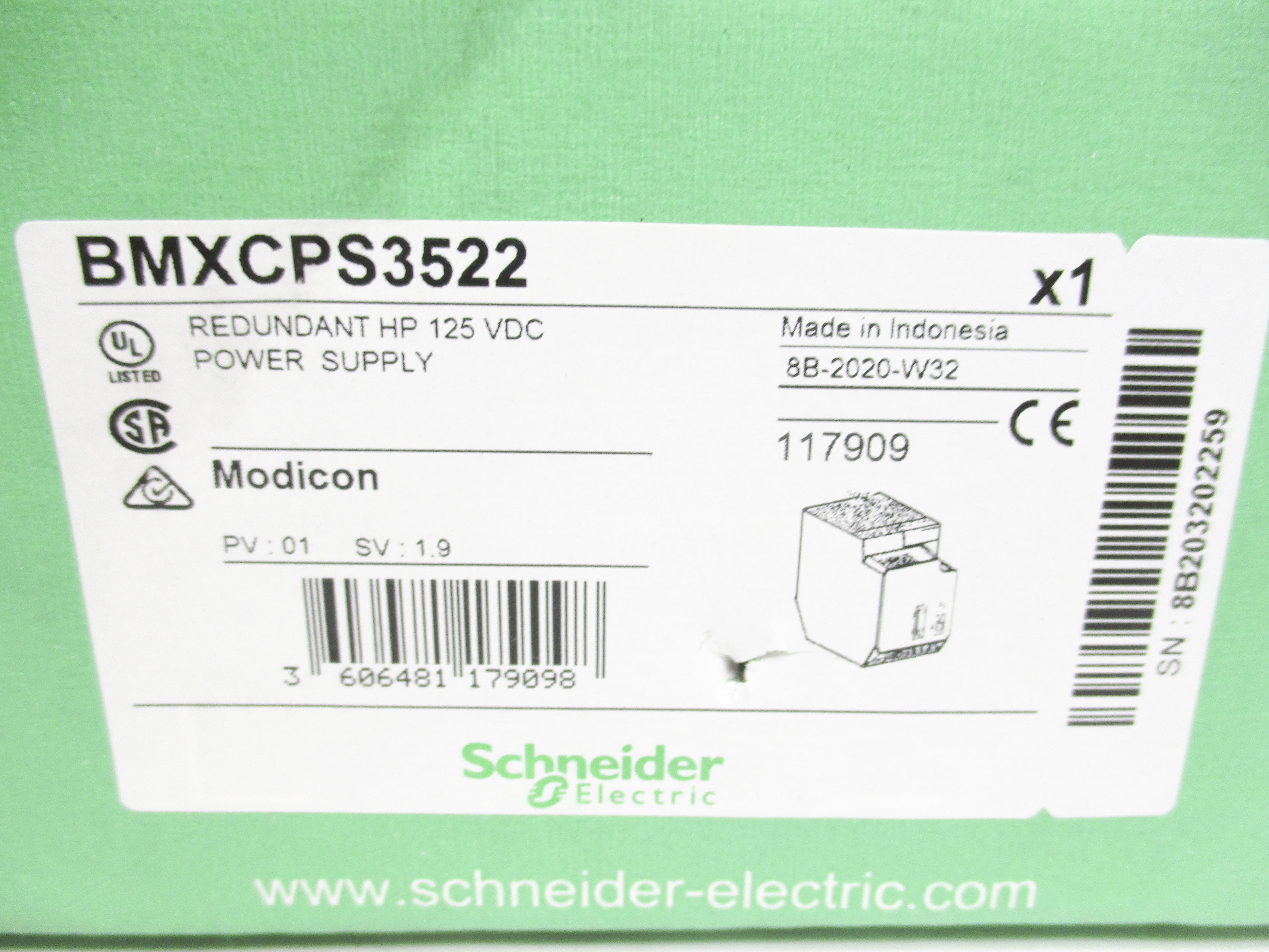 SCHNEIDER ELECTRIC BMXCPS3522 NSMP