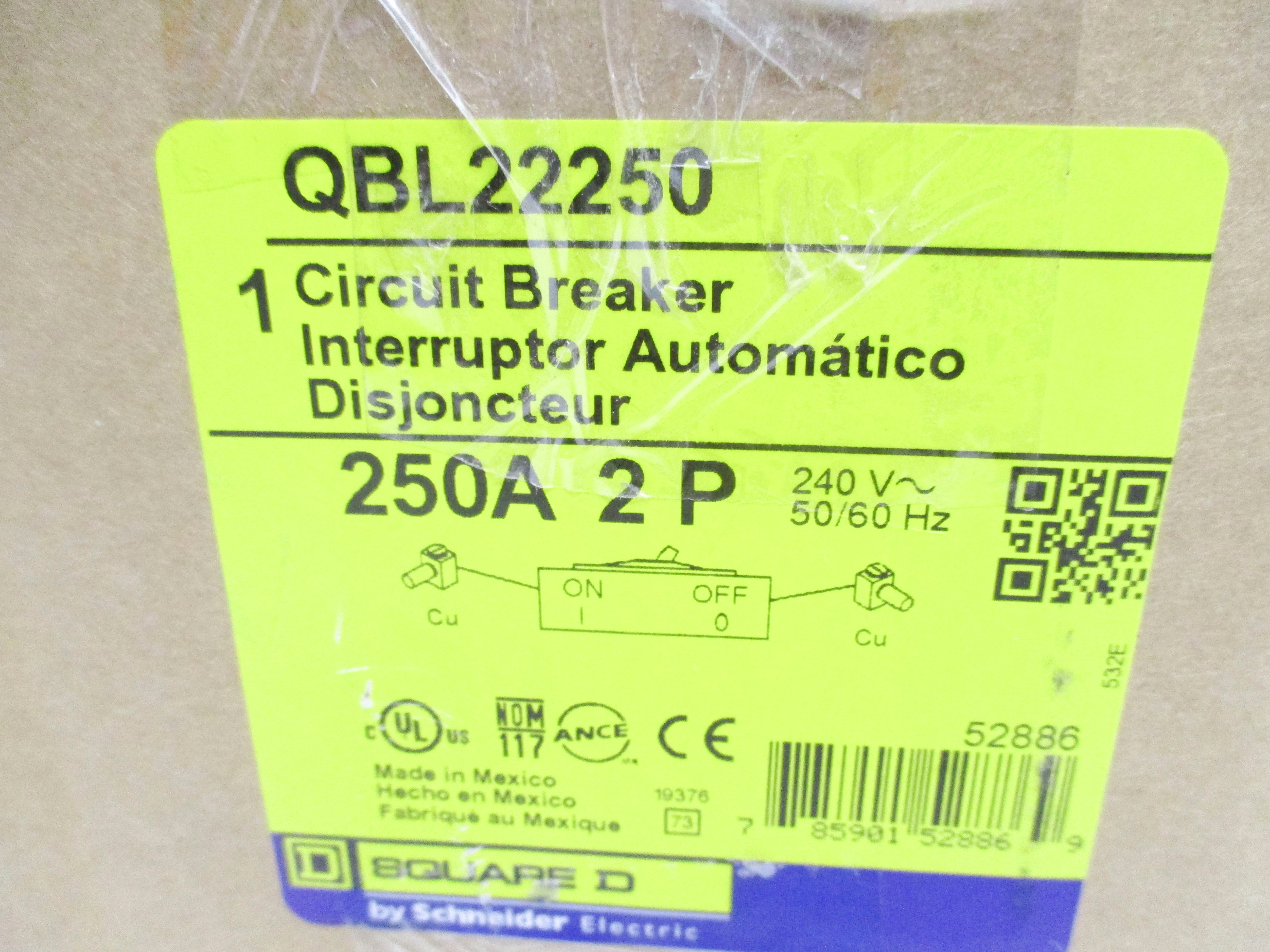 SQUARE D QBL22250 240V 250A NSMP