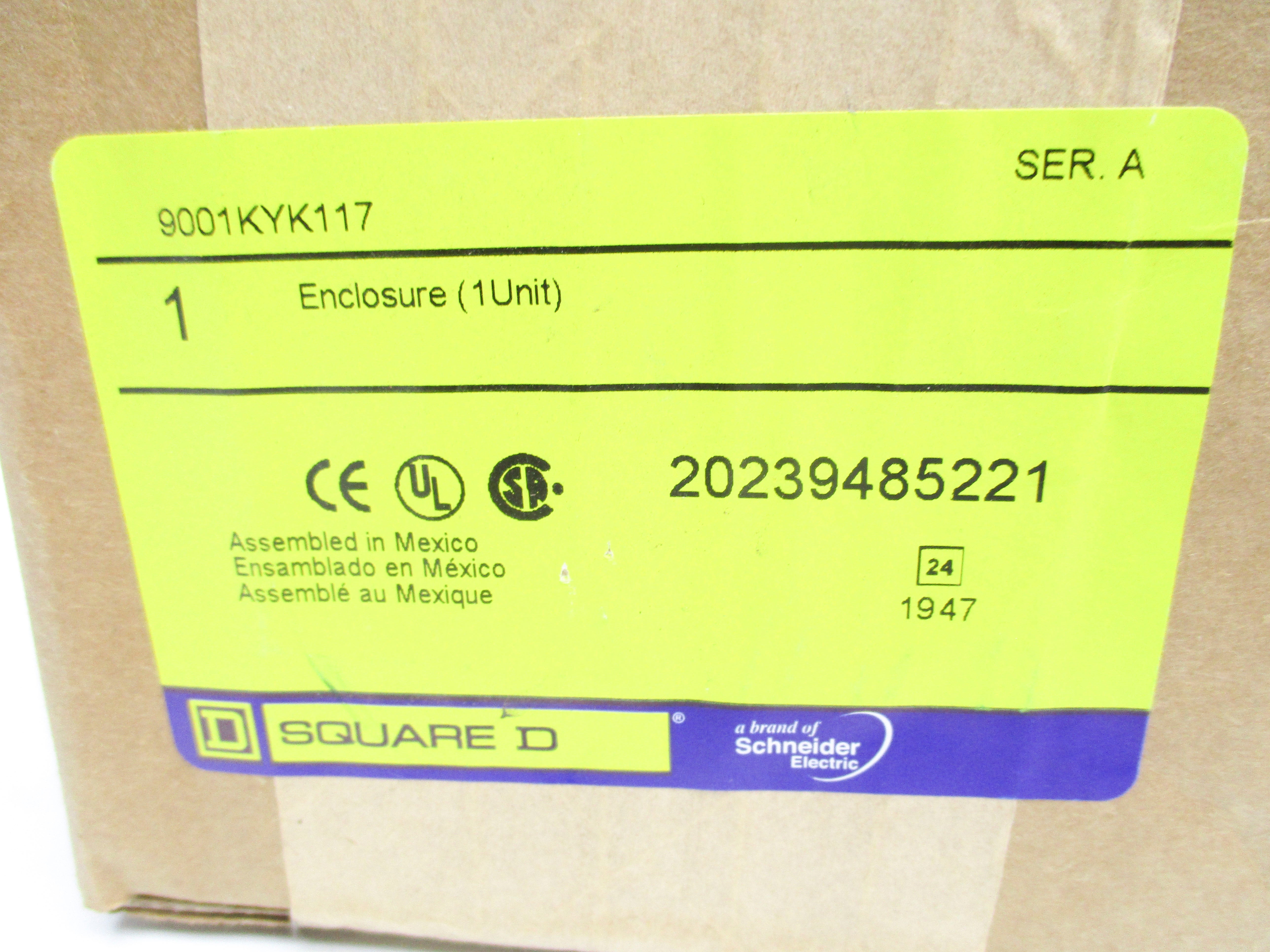 SQUARE D 9001KYK117 SER. A NSMP
