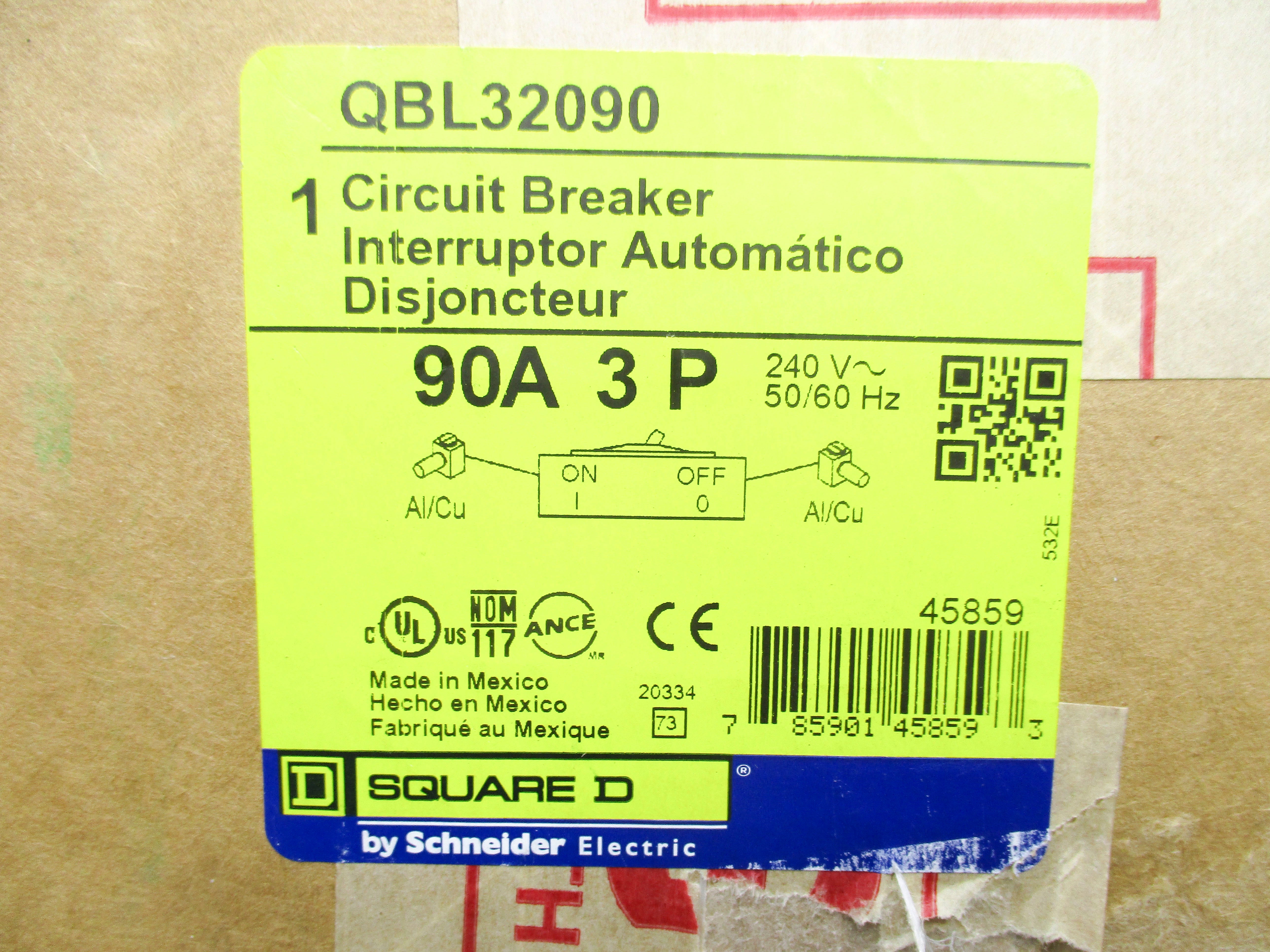 SQUARE D  90A 240V NSFS