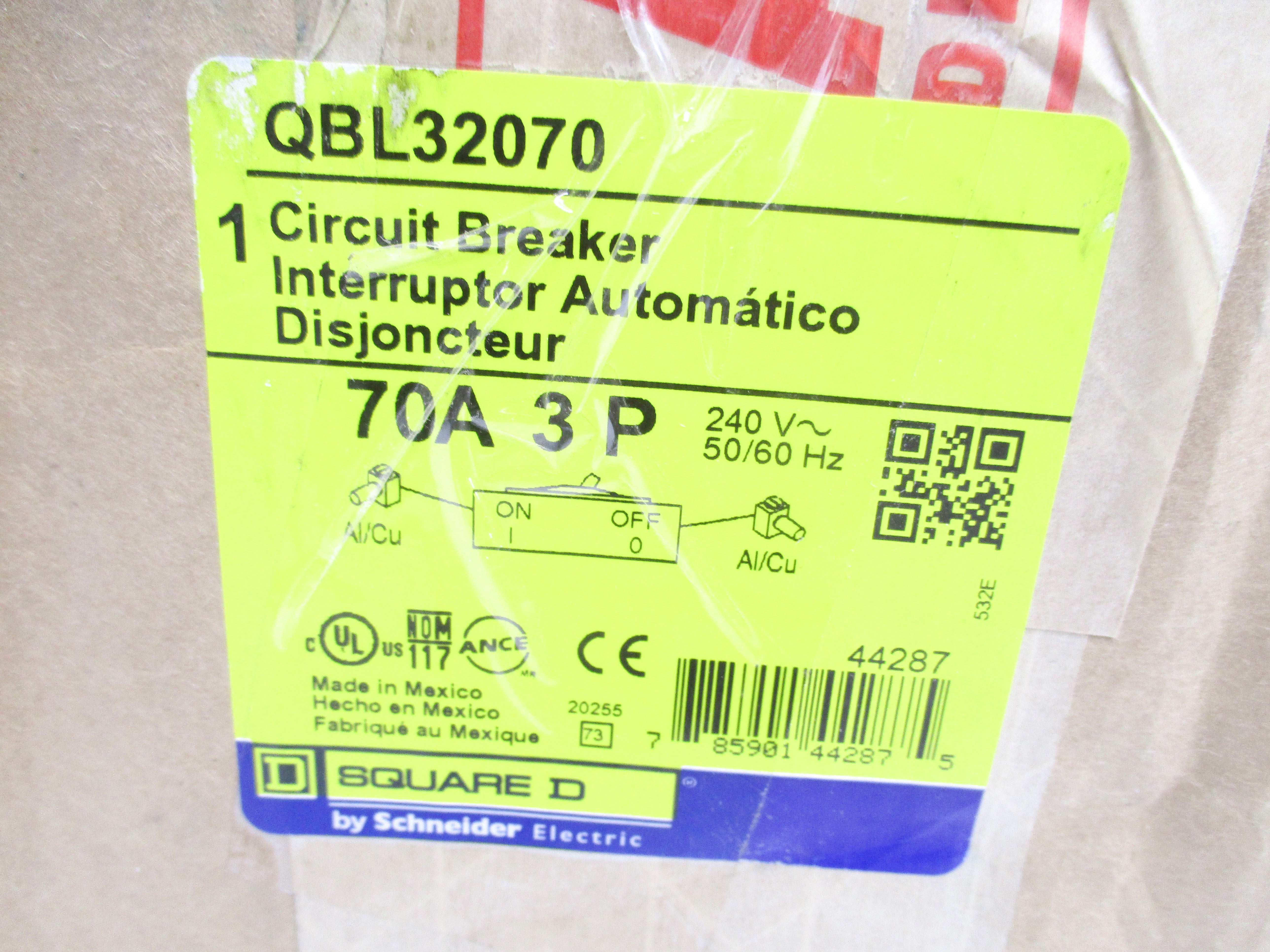SQUARE D QBL32070 70A 240V NSMP