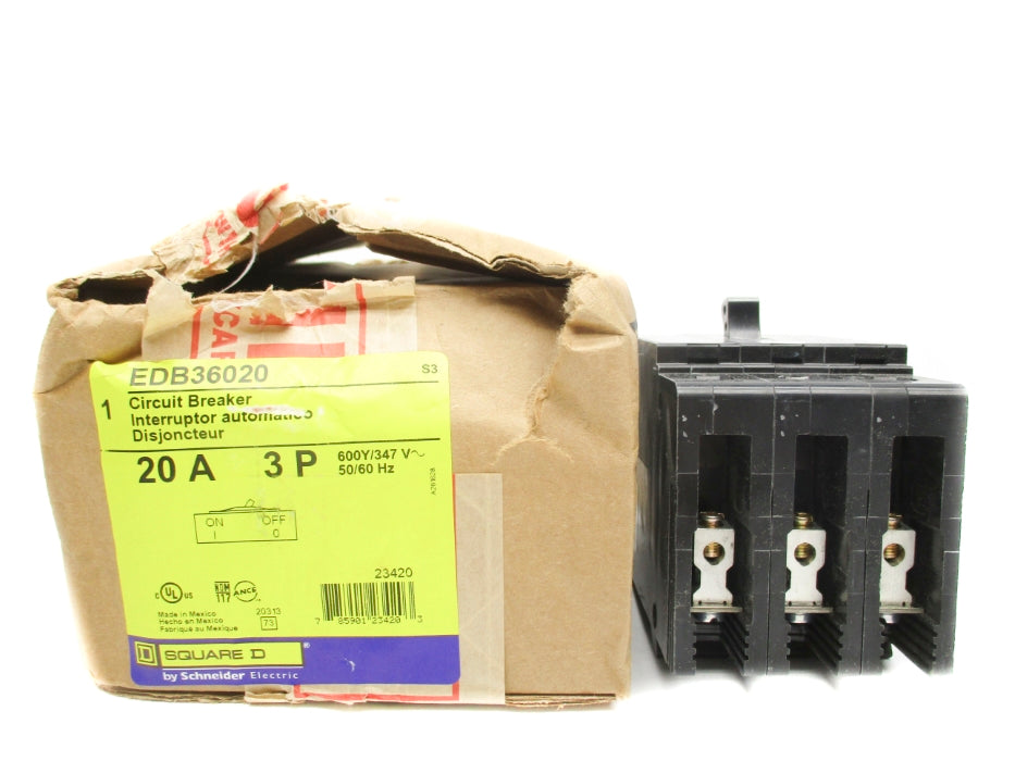 SQUARE D EDB36020 347V 20A NSMP