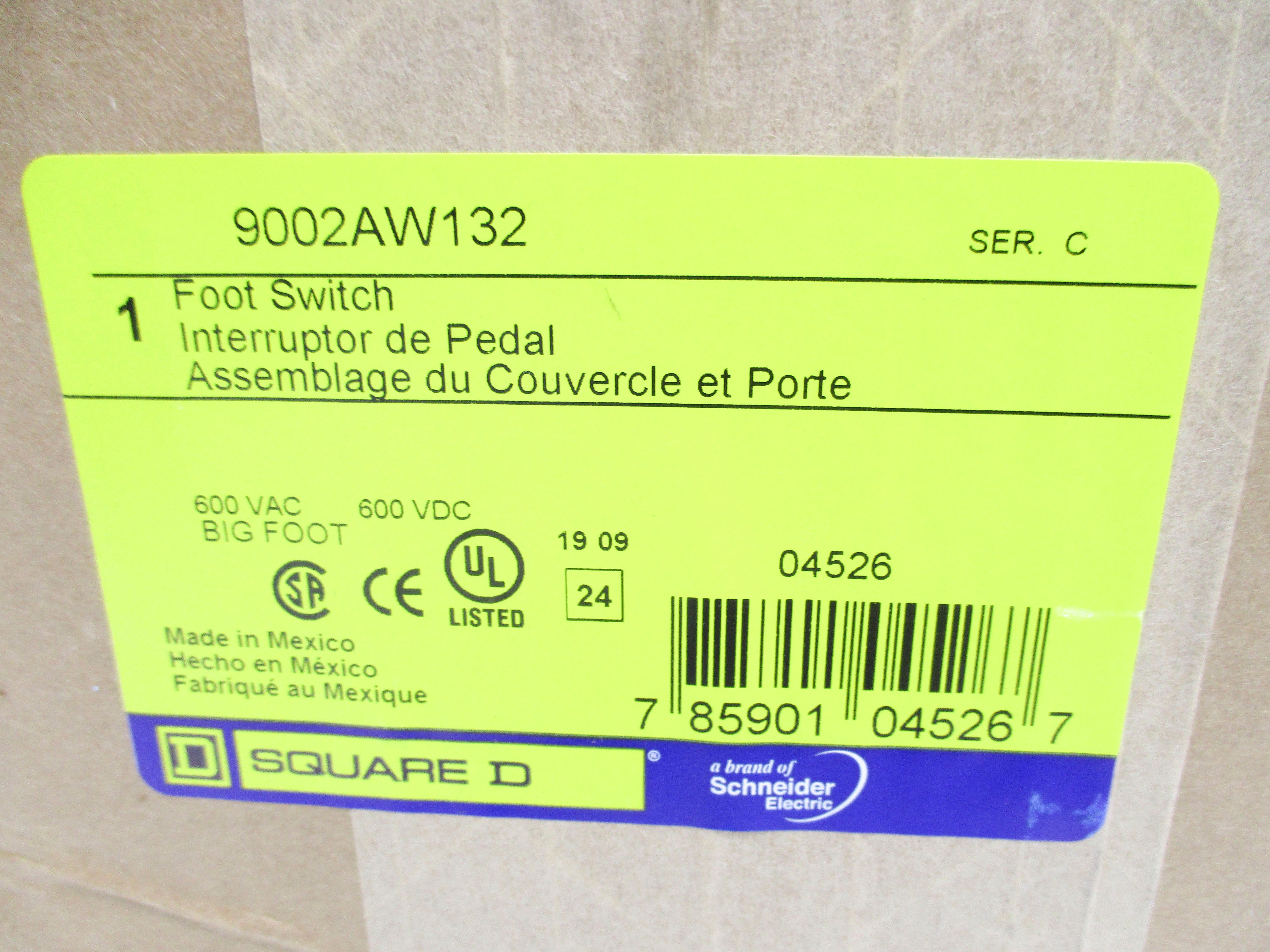 SQUARE D 9002AW132 SER. C NSMP