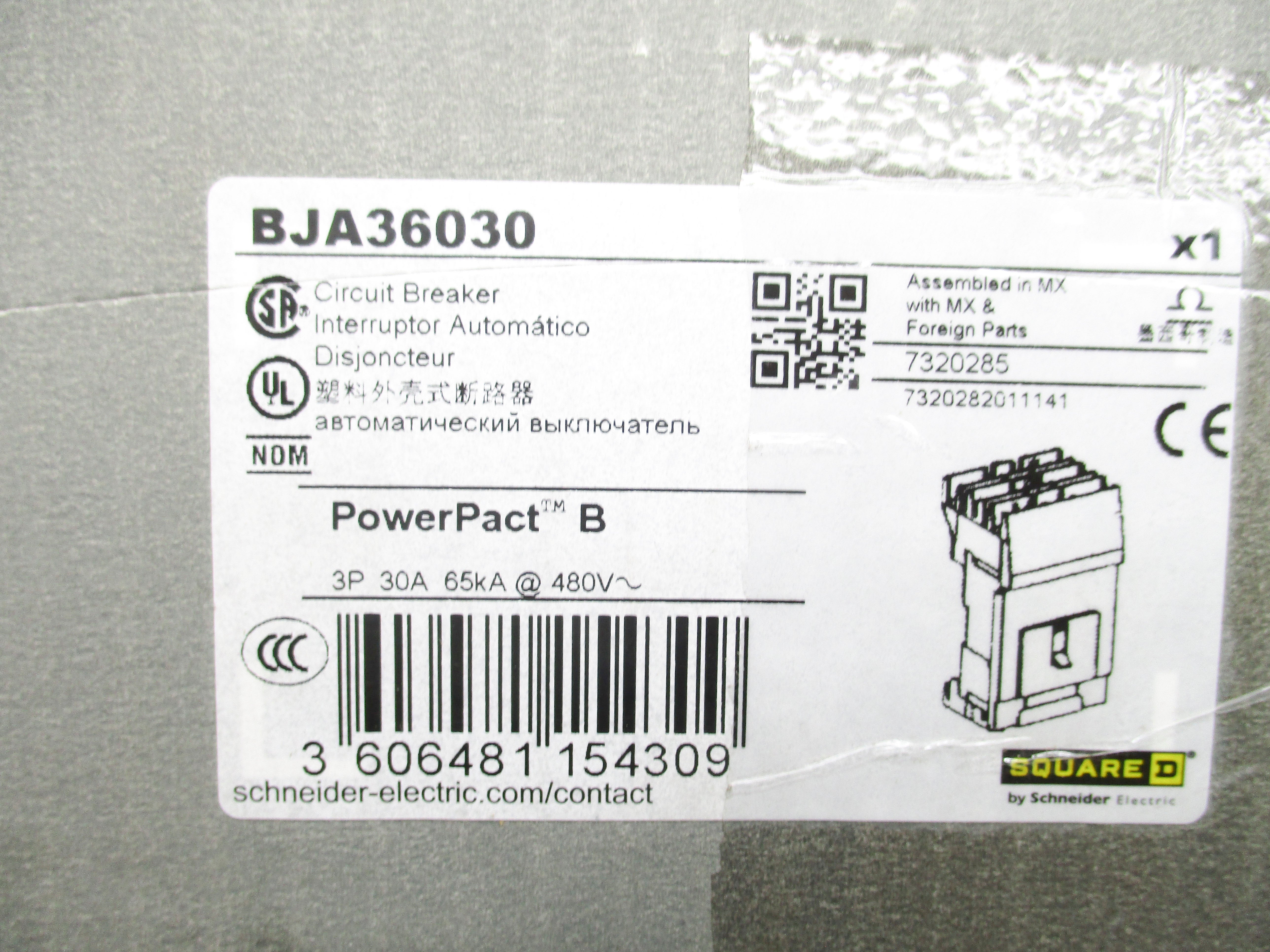 SQUARE D BJA36030 30A 480V NSMP