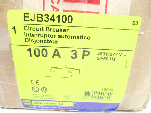 SQUARE D EJB34100 277V 100A NSMP