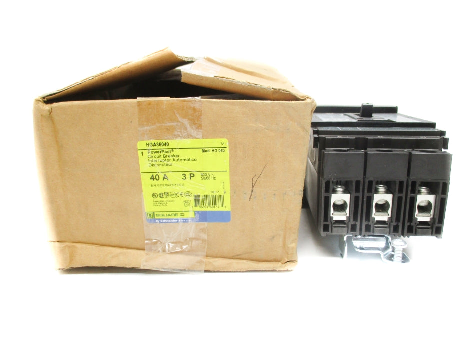 SQUARE D HGA36040 40A 600V NSMP