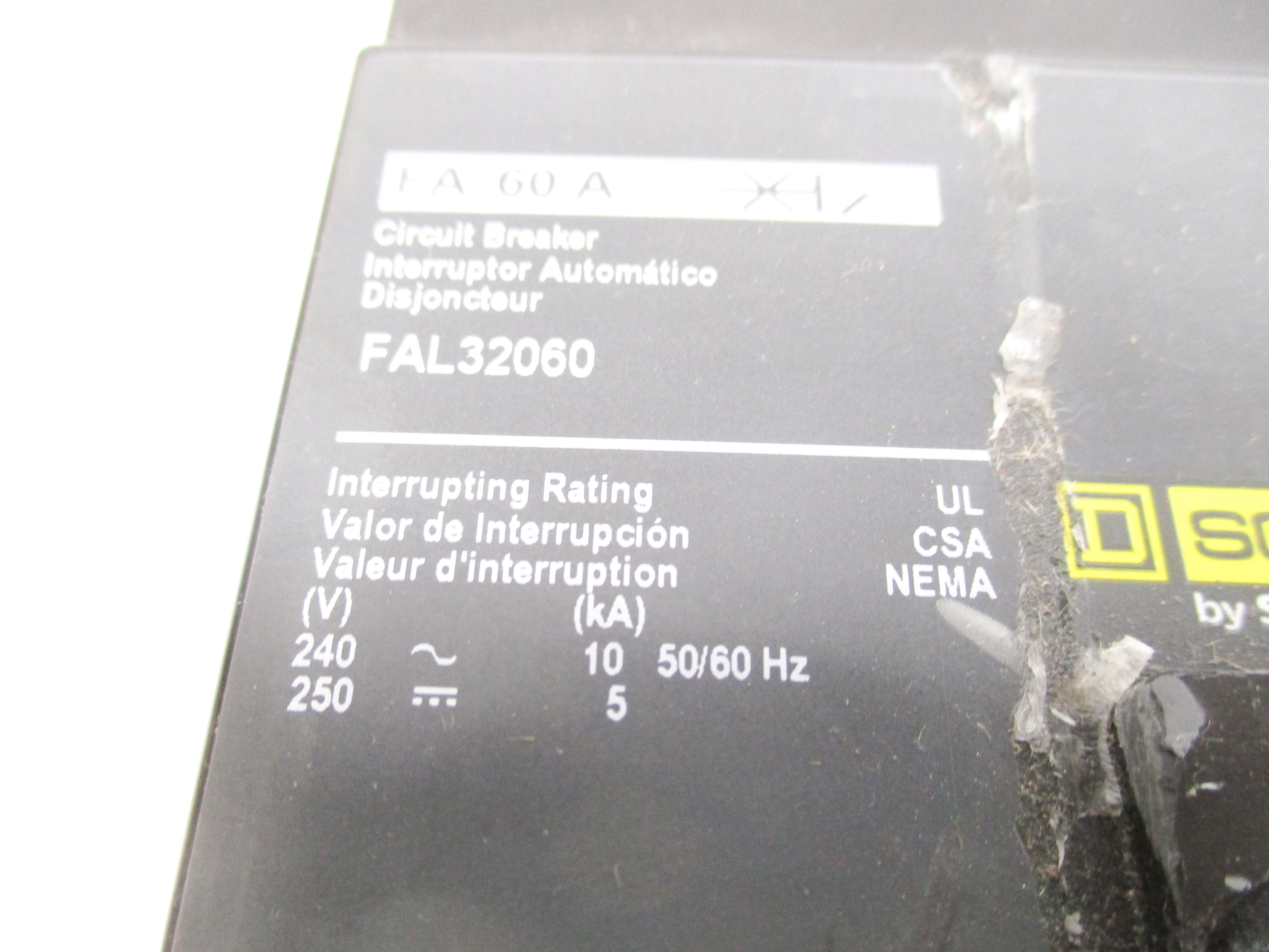 SQUARE D FAL32060 60A (GREEN)(AS PICTURED) NSNP