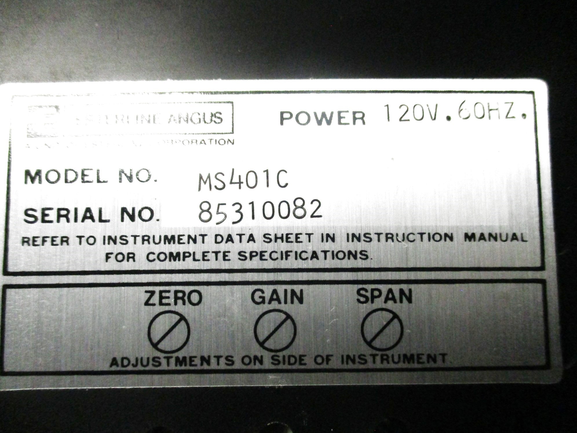 ESTERIL ANGUS MS401C UNMP