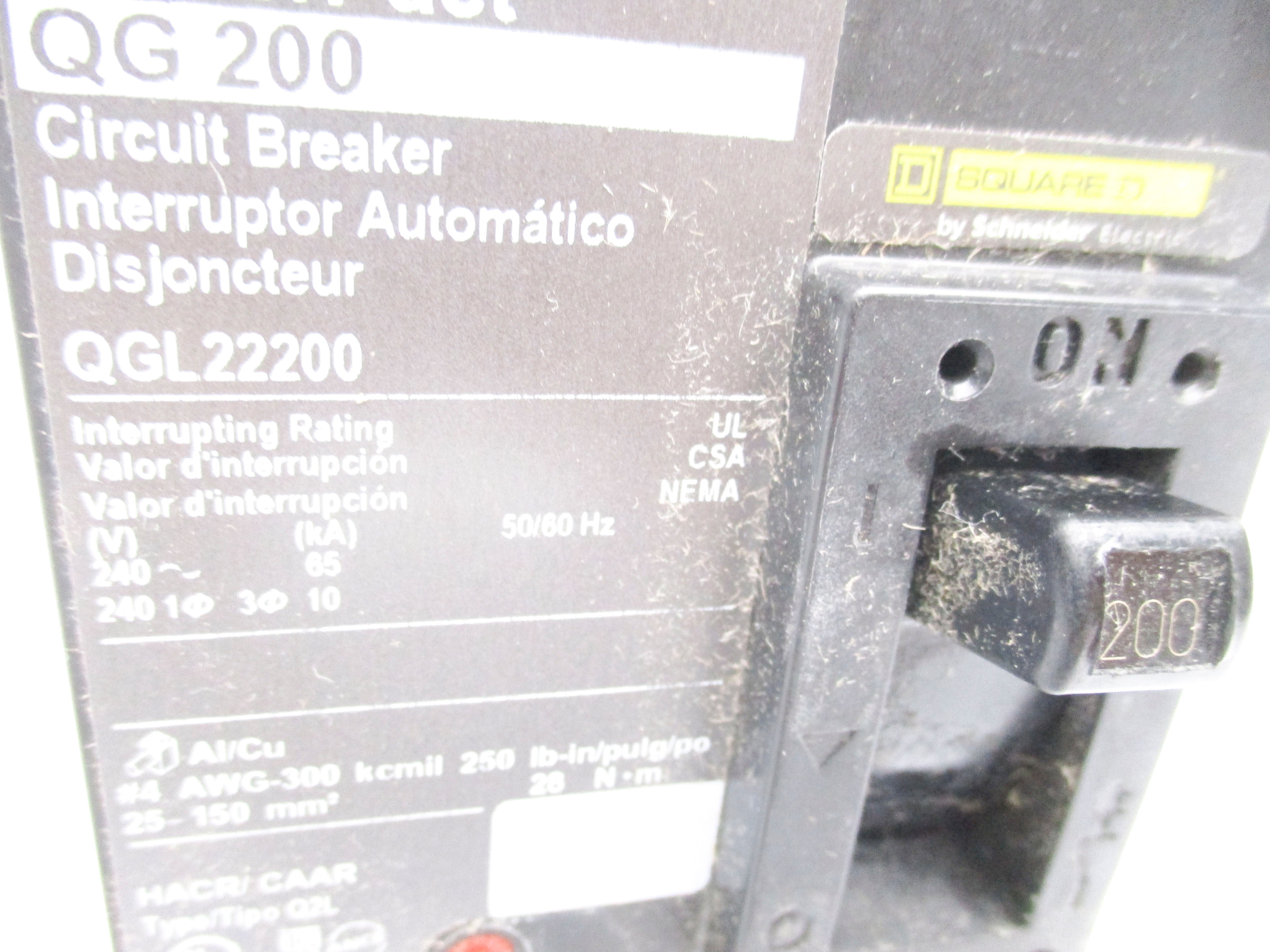 SQUARE D QGL22200 200A 240V NSNP