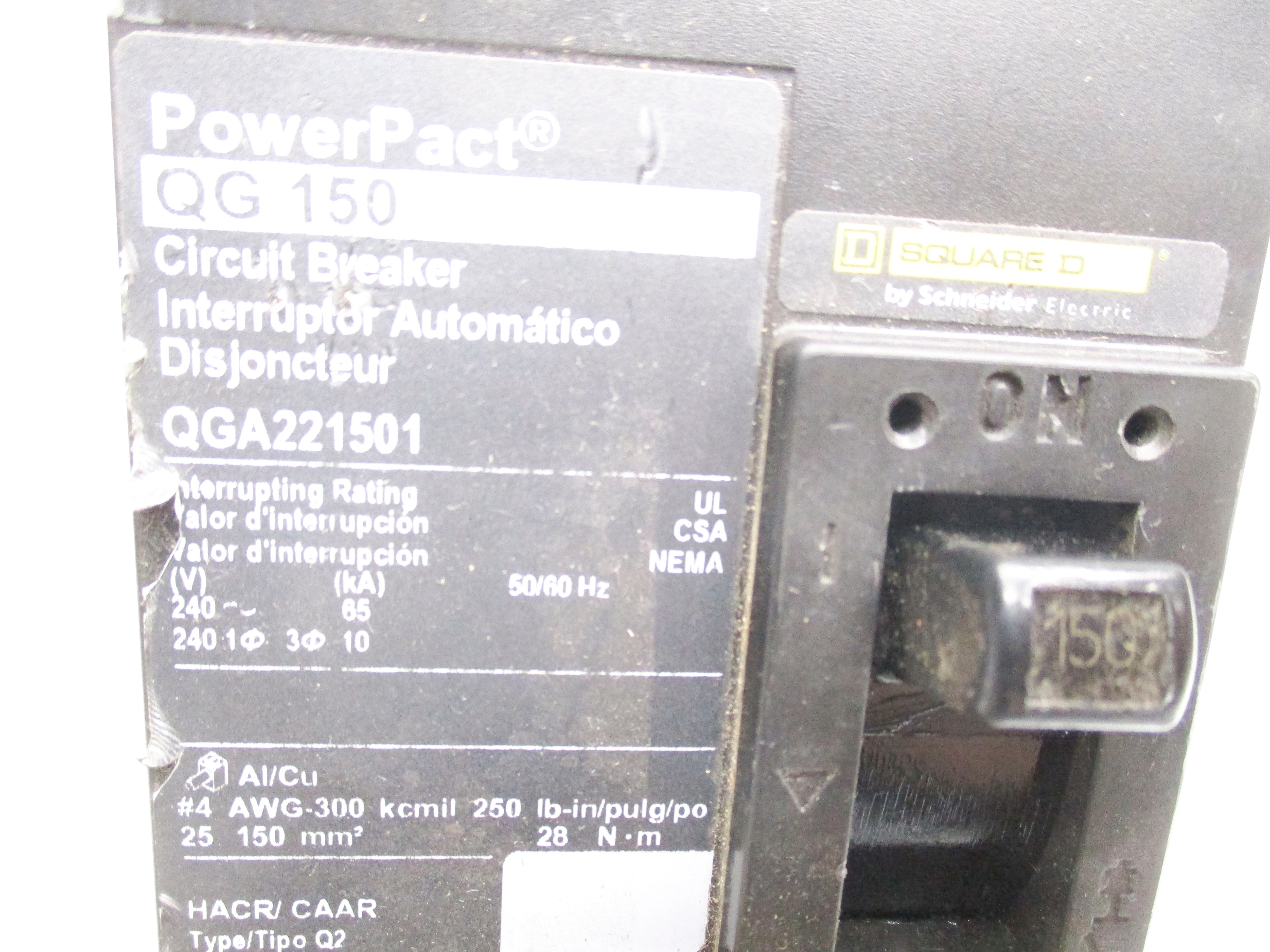 SQUARE D QGA221501 150A 240V NSNP