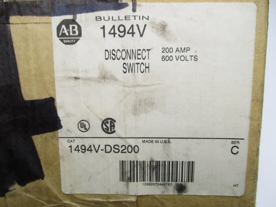 ALLEN BRADLEY 1494V-DS200 SER. C (BR/WH) NSMP