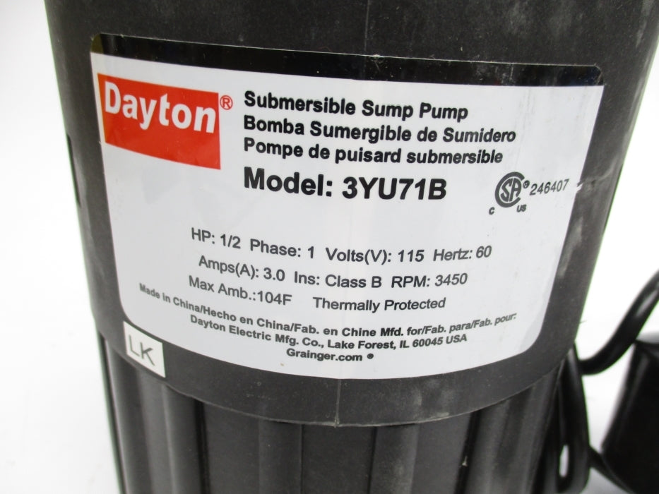 DAYTON 3YU71B NSMP