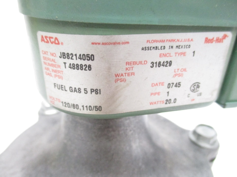 ASCO 3UK39 JB8214050 5PSI 120/60, 110/50 NSMP