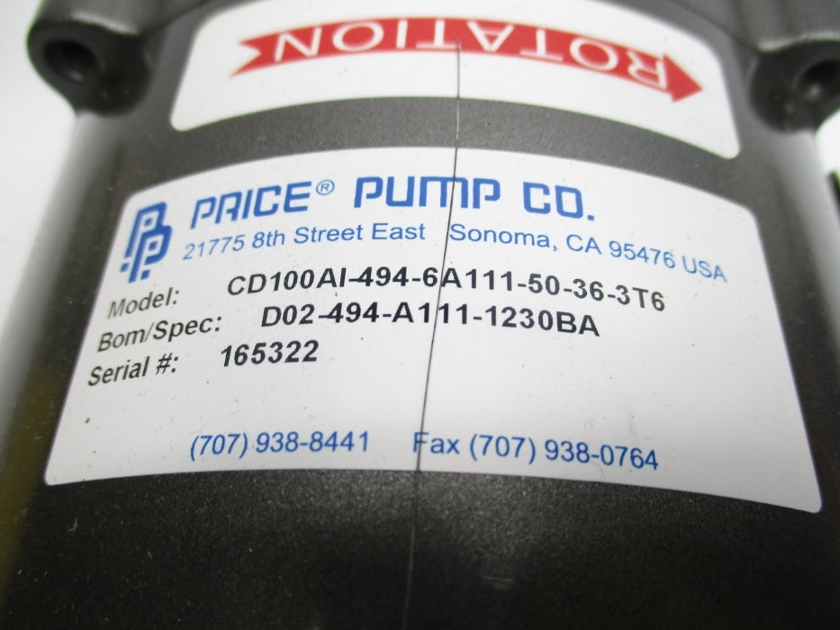 PRICE PUMP CD100AI-494-6A111-50-36-3T6 NSNP