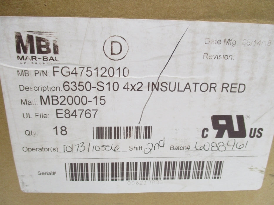 MBI FG47512010 (PKG OF 18) NSMP