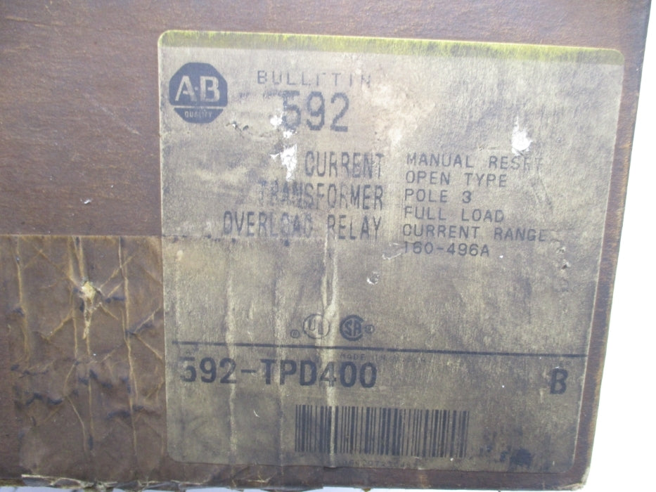 INDUSTRIAL SPARE PART 592-TPD400 SER. B 160-496A (BR/WH) NSMP