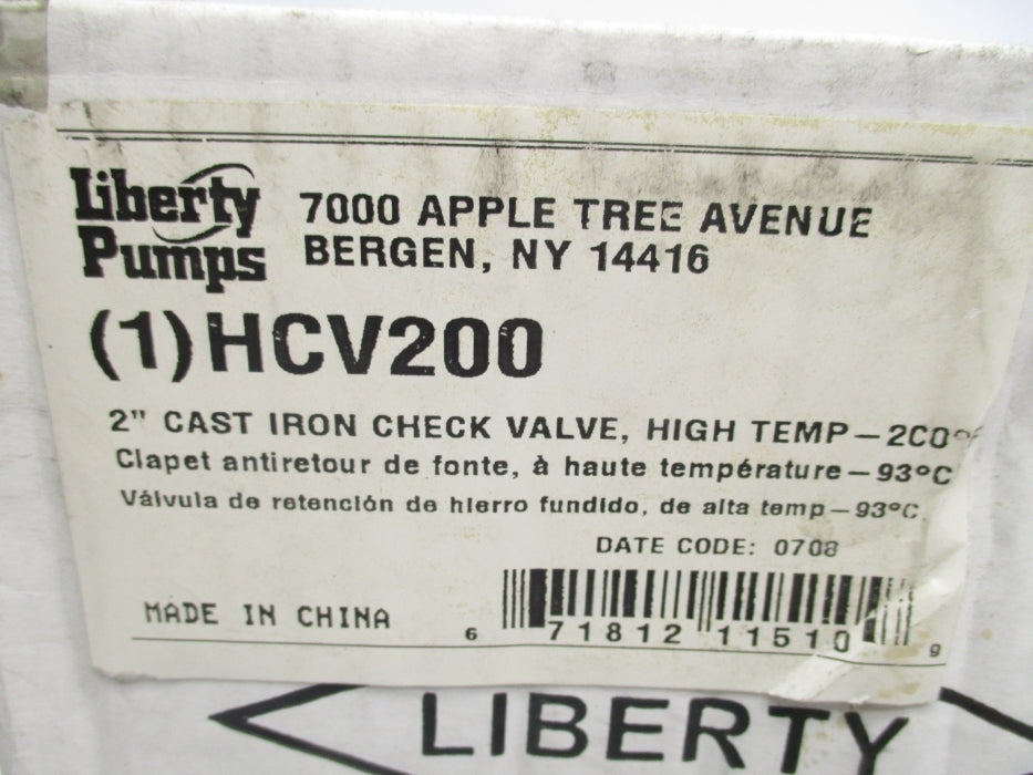 LIBERTY PUMP HCV200 NSMP