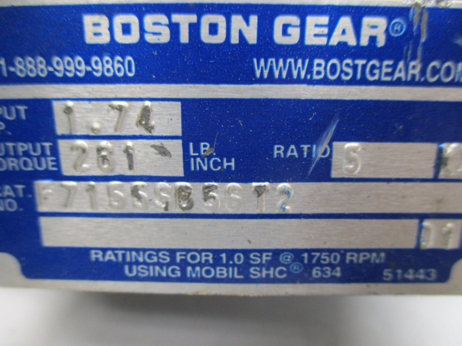BOSTON GEAR F7155SB56T2 UNMP