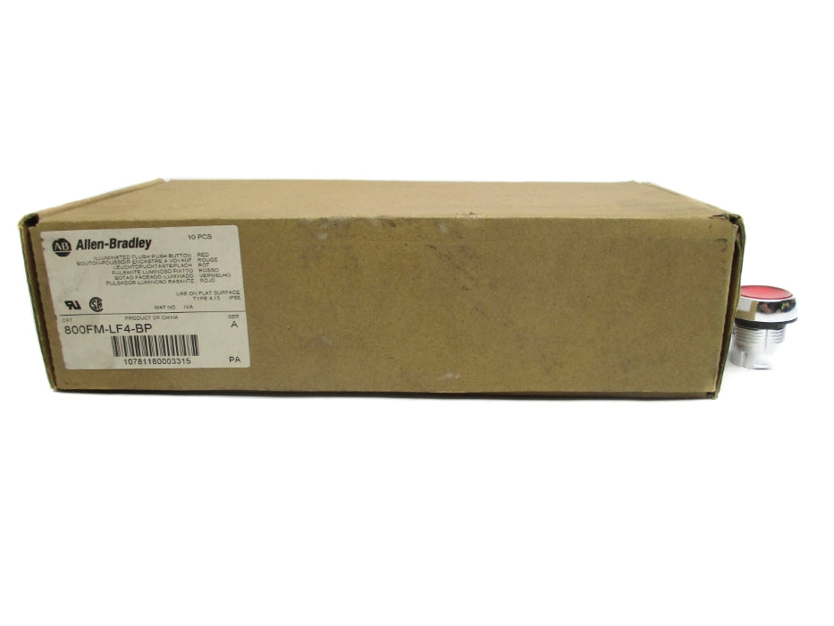 ALLEN BRADLEY 800FM-LF4-BP SER. A (PKG OF 10) (BR/WH) NSMP