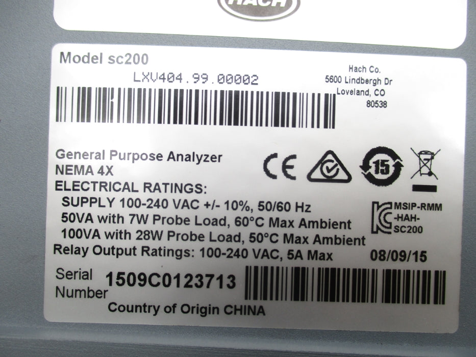 HACH LXV404.99.00002 5A NSMP